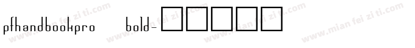 pfhandbookpro bold字体转换